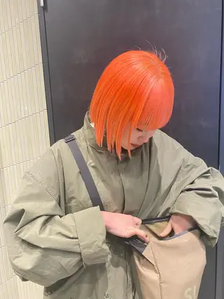 ミディアム カラー メンズパーマ💈藤田 晃志のヘアスタイル