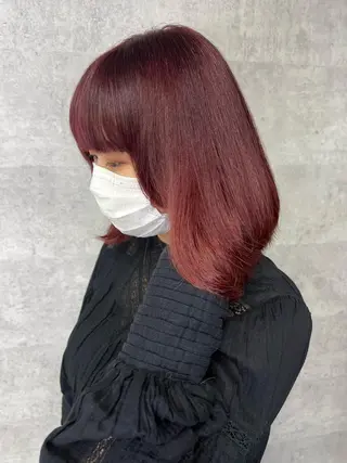 セミロング カラー シールエクステ特化 ハイトーン、NANAのヘアスタイル
