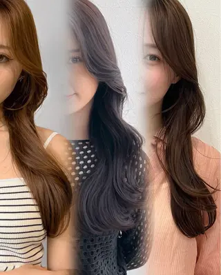 ロング 恵比寿韓国レイヤー× 艶透明感カラー大場のヘアスタイル