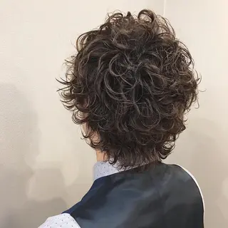 ショート パーマ メンズ 山口 浩之のヘアスタイル