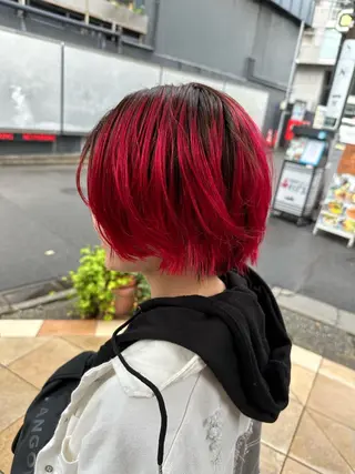 ショート 🔥コテ巻き風 ボブパーマ🔥のヘアスタイル