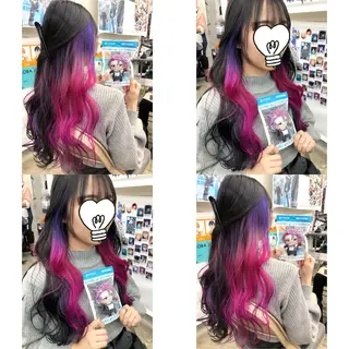ロング カラー 推しカラー✨ オタク美容師ユウカのヘアスタイル