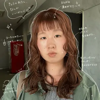 ミディアム たおちゃん／レイヤー ／透明感カラーのヘアスタイル