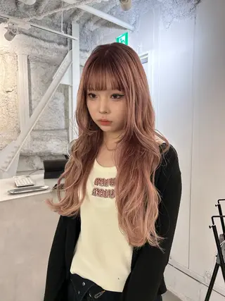 ロング カラー 切りっぱなしBOB 職人💜Anzuのヘアスタイル