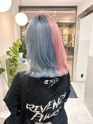 ミディアム カラー 薄田 珠美のヘアスタイル