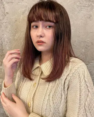 セミロング カラー ボブ/ミディアム RIONAのヘアスタイル