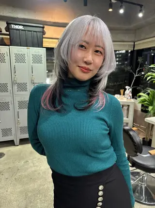 ミディアム カラー ハイトーン/ブリーチ MAYURI🌺横浜のヘアスタイル