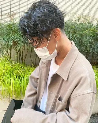 パーマ メンズ 低ダメージパーマ ケアパーマ/武田明大のヘアスタイル