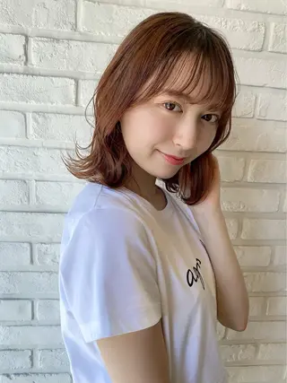 ミディアム カラー 🌸レイヤー/ブリー チ艶カラー🌸NOAのヘアスタイル