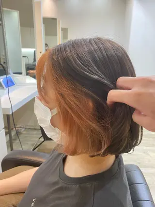 ミディアム カラー Ashanti 磯崎のヘアスタイル