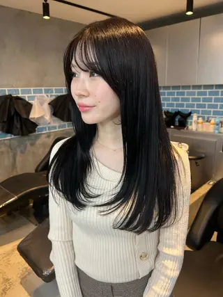 セミロング カラー 似合わせカット✂︎ りょお🫧のヘアスタイル