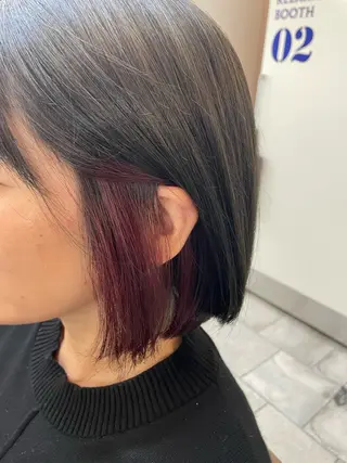 ショート カラー 🍒透明感カラー/ 艶カラー/さくら🍒のヘアスタイル