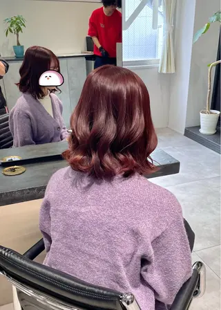 ミディアム カラー 💝ブリーチ ショート/れい💝のヘアスタイル