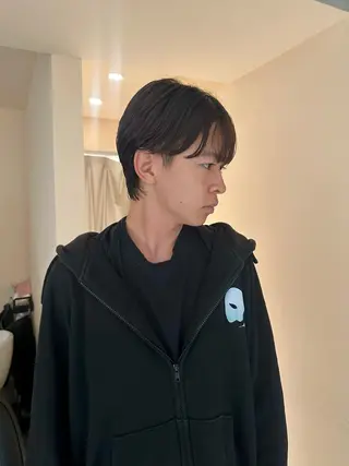 メンズ ミオ💎透ける暗髪 ショートカットのヘアスタイル