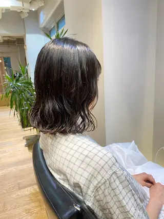 ミディアム 大人可愛い♡コテ巻き パーマ🌼杉田 萌恵のヘアスタイル