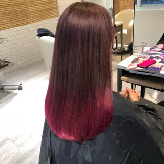 ロング カラー 金子 富士のヘアスタイル
