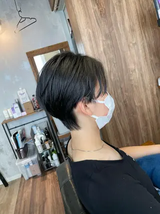 ショート Lull1人美容室 バレイヤージュのヘアスタイル