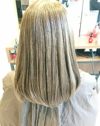 セミロング カラー EARTH所沢店長　 髪質改善　岡本　勇人のヘアスタイル