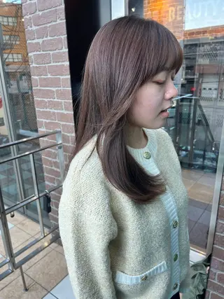 セミロング カラー 久木原 ゆりのヘアスタイル