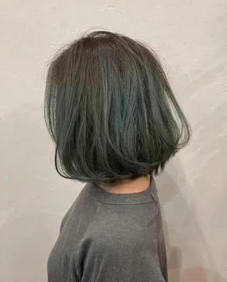 ミディアム カラー 下小鶴 優治のヘアスタイル