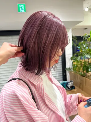 カラー 切りっぱなし/髪質 改善矯正/さやか🫧のヘアスタイル