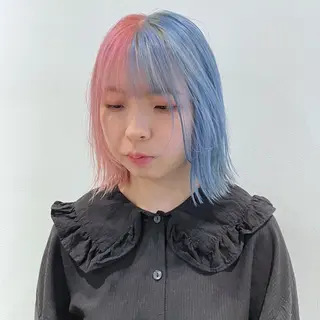 ミディアム カラー 💍ダメージ最小限 ブリーチ/ちさと💍のヘアスタイル