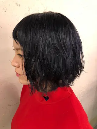 ミディアム カラー 推しカラー オタク美容師 山本のヘアスタイル