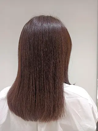 セミロング カラー 【縮毛矯正/レディー スカット】美涼🎀のヘアスタイル