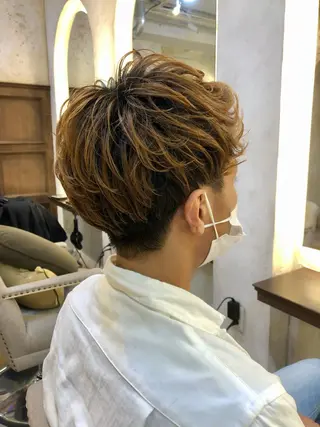 パーマ メンズ 鷺沼駅徒歩1分 キシタクのヘアスタイル