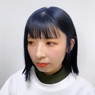 ミディアム カラー レイヤー・ハッシュ ・ウルフカット/川崎のヘアスタイル