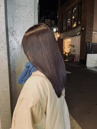 セミロング カラー 渡邊 百咲のヘアスタイル