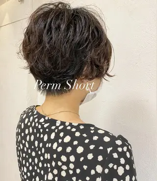 ショート パーマ 小顔ショート✁ ⁂Yukari⁂のヘアスタイル
