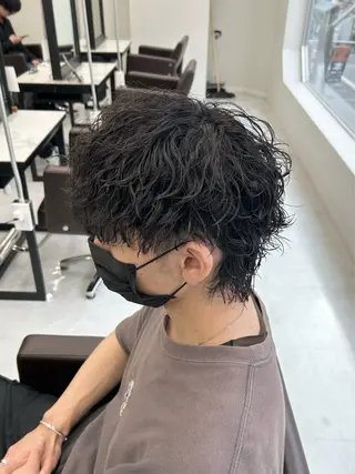 ミディアム パーマ メンズ 🏁メンズパーマ/ RYOYAのヘアスタイル