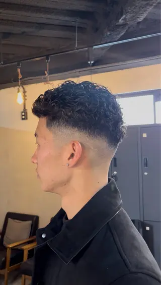 ショート パーマ メンズ 海外風メンズ🇺🇸 💈N.Yuto💈のヘアスタイル