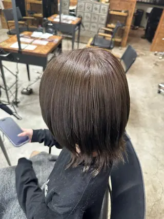 ショート カラー 栄/レイヤーカット /オリーブ/傑🦥のヘアスタイル