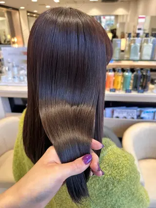 セミロング カラー クロスパーマ/うる艶 カラー/Kurumiのヘアスタイル