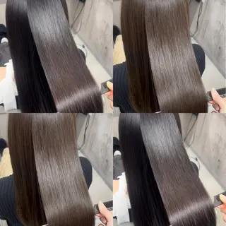 ロング カラー パーマ 三宮/髪質改善 /縮毛矯正美髪カラーのヘアスタイル