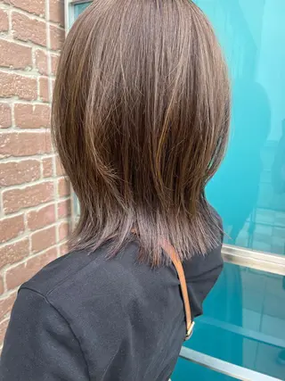 セミロング カラー パーマ ヘアアレンジ メンズ キッズ ネイル マツエク・マツパ アイブロウ 久木原 ゆりのヘアスタイル