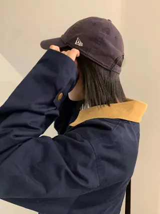 ミディアム カラー 落合希 Olivebeigeのヘアスタイル