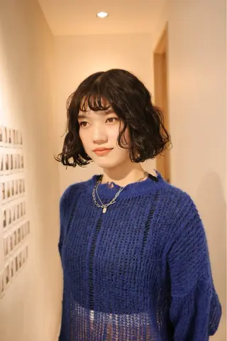 ショート 🌀渋谷ボブパーマ 🌀河野瑠太のヘアスタイル