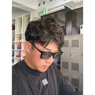 ショート パーマ メンズ ◎かしま◎暖色ｶﾗｰ /ﾒﾝｽﾞﾊﾟｰﾏのヘアスタイル