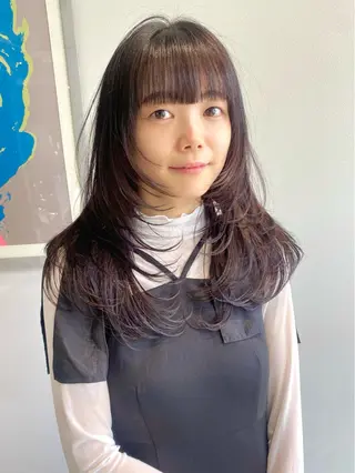 セミロング あおい/透明感 /ハイトーンのヘアスタイル