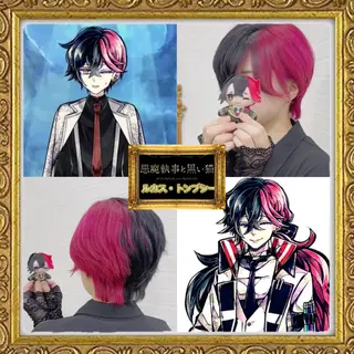 ショート カラー 推しカラー💫 ブリーチ💫若菜覚のヘアスタイル