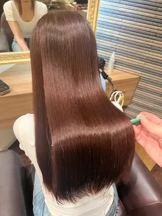 ロング カラー パーマ インナーカラー/ ストレート/奥野洸也のヘアスタイル