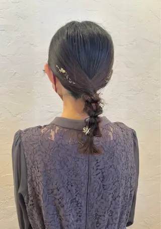 ミディアム ヘアアレンジ ✄折橋 彩花🐶🍑のヘアスタイル