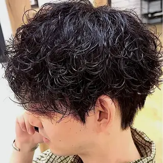 パーマ メンズ 安部 真弘のヘアスタイル