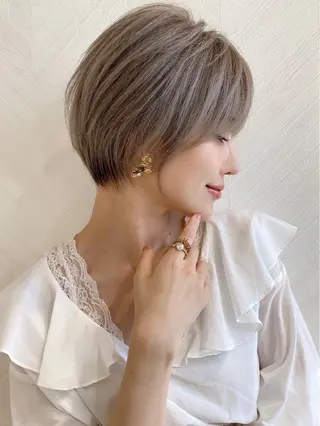 ショート 郁弥モテショート💕 髪質改善ストレートのヘアスタイル