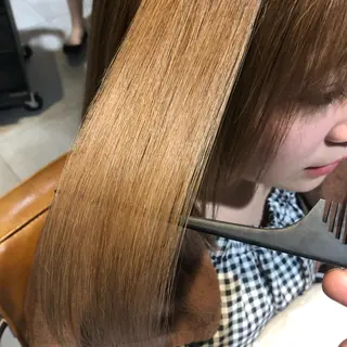 ミディアム カラー パーマ 【白髪ぼかし 専門GBG】自由が丘のヘアスタイル