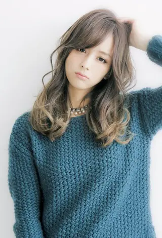 セミロング カラー パーマ ヘアアレンジ メンズ 神山 昌子のヘアスタイル