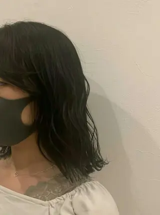 セミロング カラー 酸性ストレート/ブリ ーチなしWカラー河本のヘアスタイル